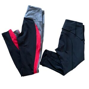 Lululemon Lot of 2 Get Going Train Tight *28". & Capris with zipper pocket sz 4